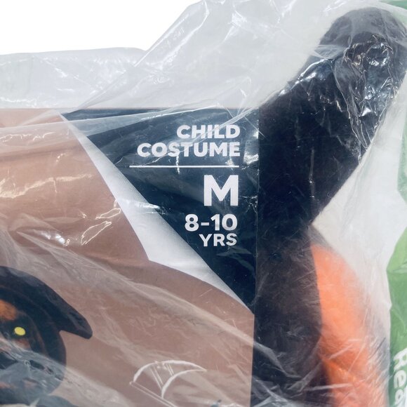 Child Scarecrow Costume M 8-10 Includes Cloak Mask Robe Neck Rope Belt Gloves - Picture 7 of 7